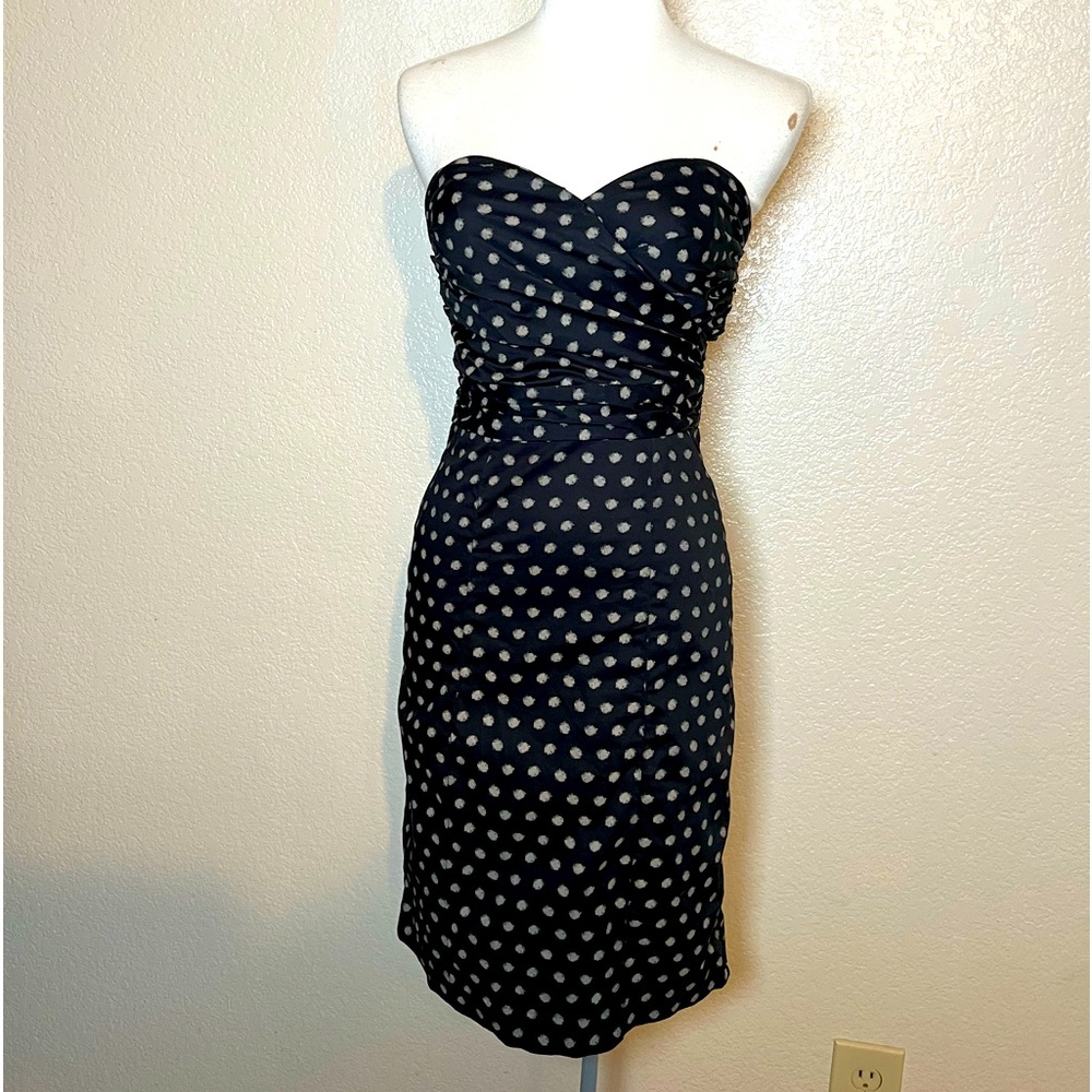 H&M vintage style strapless bodycon midi dress 2/$25